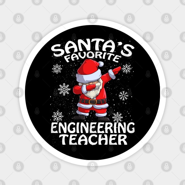 Santas Favorite Engineering Teacher Christmas Magnet by intelus